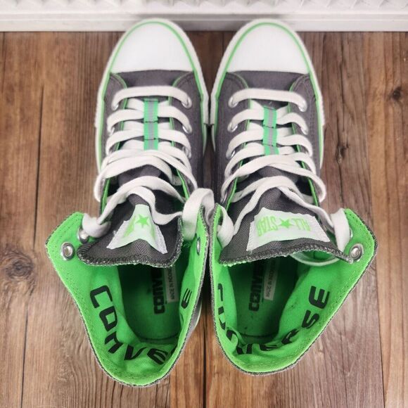 Womens 8 Converse Chuck Taylor All Star Gray Hi Fold Over Sneakers Shoes 535580F - Picture 6 of 10